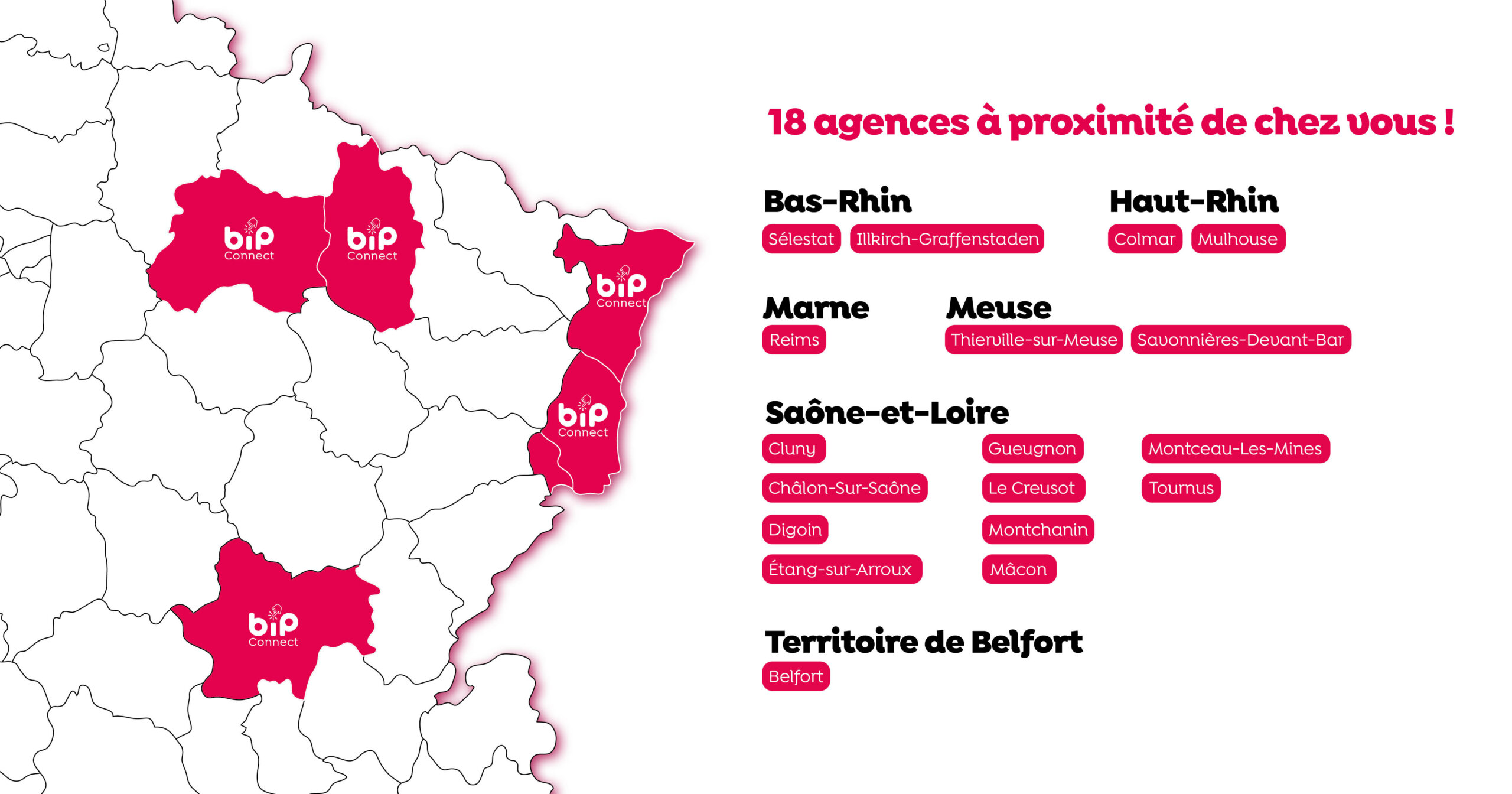 Agences de proximité Bip Connect Téléassistance en France